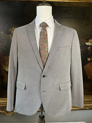 J. Ferrar SZ L 42S 44S Gray Knit Super Slim Minimal Structure 2Btn Blazer Jacket • $27.78