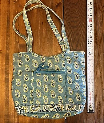 Vera Bradley -Bermuda Blue - East West Hadley - Front Zipper Pocket - 12”x12” • $2.99