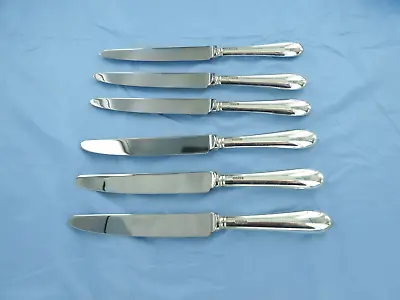 A  Sterling Silver Set Of Six Old English Dessert Knives Birmingham 1997. • £270