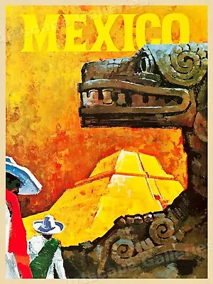 Mexico 1960's Vintage Travel Poster - 18x24 • $13.95