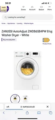 £405 • Buy Zannussi Washer Dryer