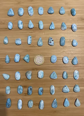 Large Larimar Cabochon 20mm To 25mm Dominican AAA+ Dolphin Stone • £10.99