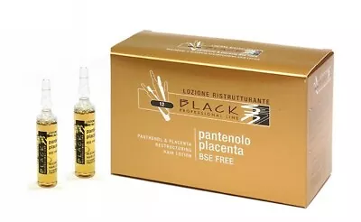 £19.95 • Buy Black Restructuring Hair Lotion Placenta  Anti Hair Loss In Ampules 12 X 10ml DM