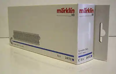 24172 MARKLIN HO 10 Straight C-Tracks - 1 Box - NEW • $34.99