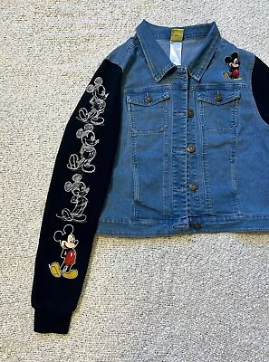 Vintage Disney Mickey Mouse Embroidered Jean Jacket [Size M] • $35