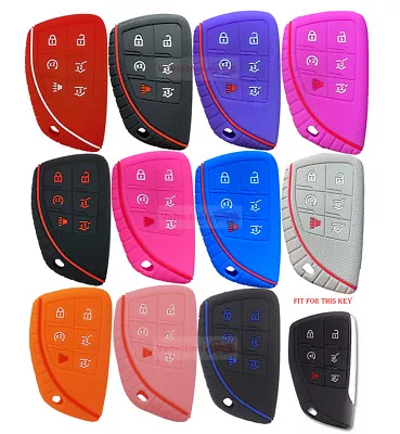 Fit CHEVROLET Suburban GMC 6 Button Remote Smart Key Fob Silicone Case Cover • $4.96
