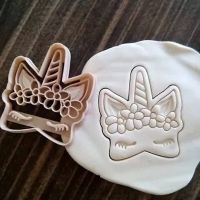 $8.50 • Buy Unicorn Crown Cookie Cutter & Embosser Fondant Cutter  