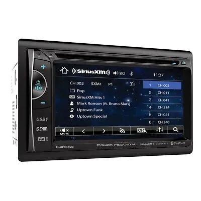 Power Acoustik PH-620SXMB Double DIN CD/DVD 6.2  LCD Bluetooth SiriusXM Tuner • $119.99