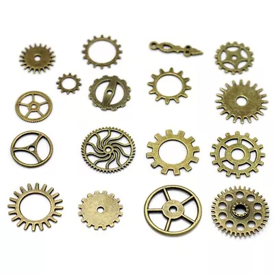  17pcs Assorted Vintage Style Alloy Steampunk Gears Charms Pendant Clock Watch • $8