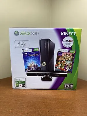 $319.99 • Buy Microsoft Xbox 360 With Kinect Disneyland 4GB Black Console - SEALED!