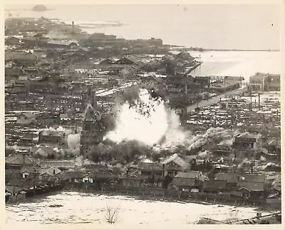 Vintage Military Photo Bombing Japan? Houses Smoke Explosion Aerial WW2 -2 • $75