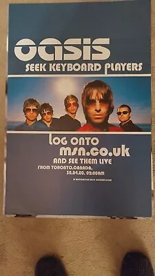 RARE OASIS - SEEK KEYBOARD PLAYERS - See Them Live In Toronto 1999 PROMO POSTER  • £15