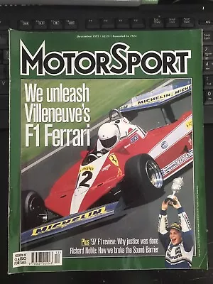 Motor Sport Magazine  December 1997 - Ferrari 312T3 Golden Arrow • £3.45