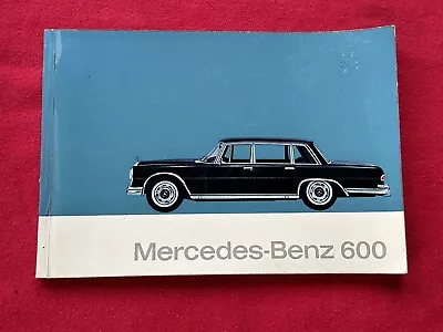 OLD VINTAGE MERCEDES BENZ 600 OPERATORS OWNERS MANUAL NOT SURE WHAT YEAR 1970s? • $103.50