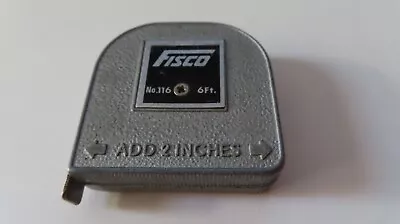 £9 • Buy Vintage Retro Fisco No.116 Imperial Steel 6ft Tape Measure