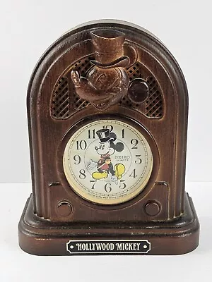 Vintage Seiko Quartz Hollywood Mickey Mouse Clock Works Walt Disney NO SOUND • $21.21