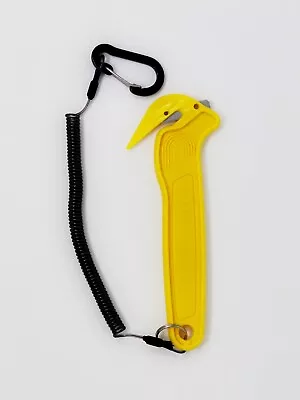 Yellow Hook Safety Knife Safety Box Cutter With Lanyard • £7.99