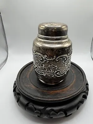 $325 • Buy Antique American Sterling Silver Tea Caddy, Whiting!! Louis Xv Pattern