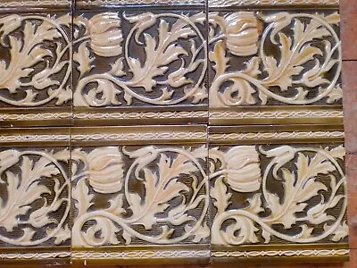 Victorian Minton Eight Inch Glazed Wall Tiles  • £25