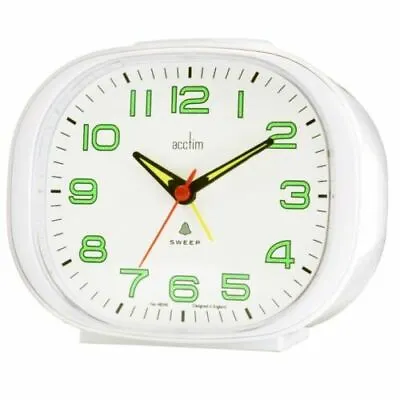 £14.99 • Buy White Acctim Avery Quartz Classic Bell Beep Luminous Hands Alarm Clock 