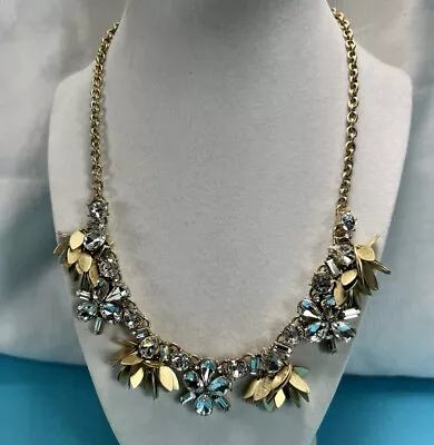 J Crew Statement Necklace  Crystal Rhinestones Cluster Chunky 18” Stunning C216 • $19.99