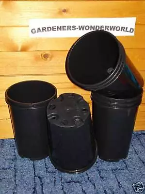 £15.95 • Buy Pk(10) 4 Litre Extra Deep Top Quality Black Flower Pots