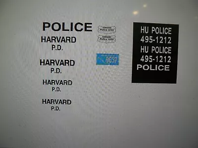 Harvard University Police KZ1000 Motorcycle Decals 1:18 • $11.99