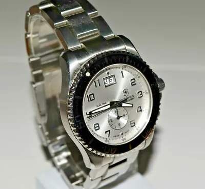 Swiss Army Maverick SS  Silver Dial Dual Time 241442 $625 Watch • $349.99