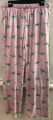 Munki Munki Star Wars Slumber Pink Ice Cream Grogu Lounge Pajama Pants Womens XL • $19.95