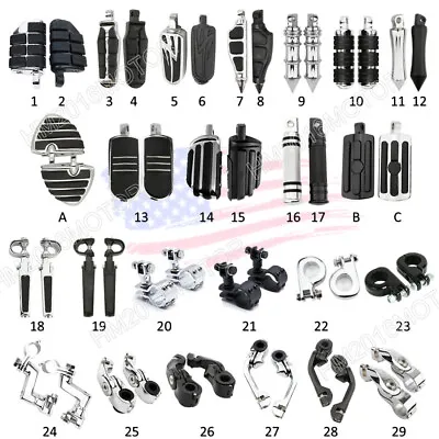 Motorcycle Highway Foot Pegs For Harley Touring Road King Street Glide • $35.88