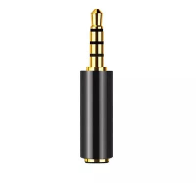 3.5mm Converter Audio Joiner 1/8 Male Plug 4 Pole TRRS To 3.5mm Female Adapter • £3.95