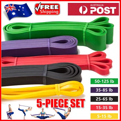 $9.59 • Buy Heavy Duty Resistance Band SET POWER Loop Exercise Yoga Gym Fitness Workout Band