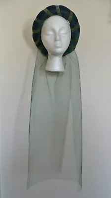 £22 • Buy Green Medieval Headdress MADE TO ORDER Gothic Headpiece Pagan Circlet 