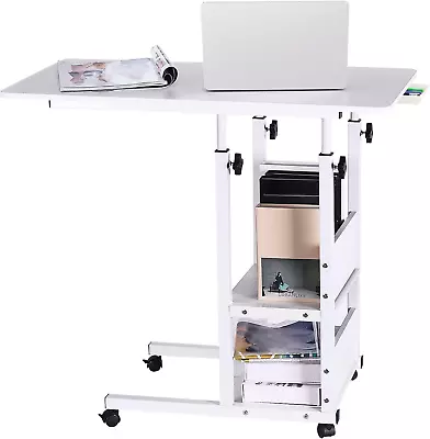 Home Office Desk With Drawer Standing Desk Adjustable Height Moveable Computer  • $92.99