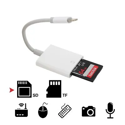3 In1 USB Camera Connection Kit SD Card Reader Adapter For Apple IPad/iPhone QC • £9.59