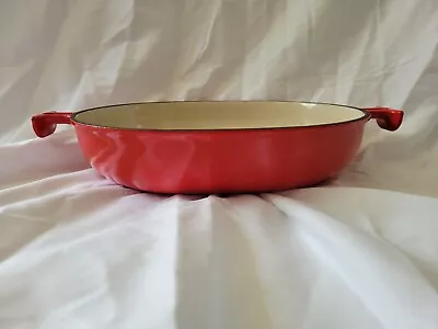 Le Creuset Enzo Mari La Mama Au Gratin #29 Carmin Red Oval Enameled Pan 11 ×9  • $169.99