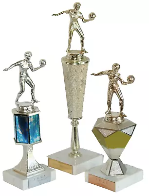 Women's Volleyball Trophy Award Lot Of 3 Vintage 1970's W/ Italian Marble Bases • $62.66