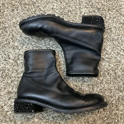 $59.95 • Buy Guiseppe Zanotti Studded Heel Chelsea Boots Black Synthetic Women’s Size 9 (39)