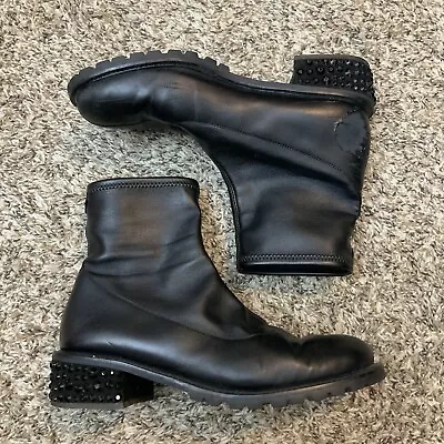 Guiseppe Zanotti Studded Heel Chelsea Boots Black Synthetic Women’s Size 9 (39) • $50.96