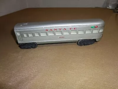 Marx Santa Fe 3197 Silver Tin Observation Car With Broken Coupler • $15.95