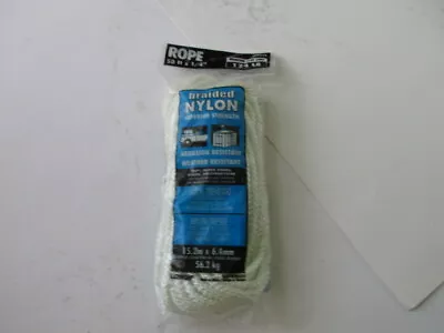 Lehigh 50ft × 1/4  Braided Nylon Rope For Securing Working Load Of 124 Lbs. • $10