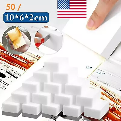 50pcs Cleaning Sponge Kitchen Washing Dishes Magic Sponge Erase Cleaning Sponge  • $9.25