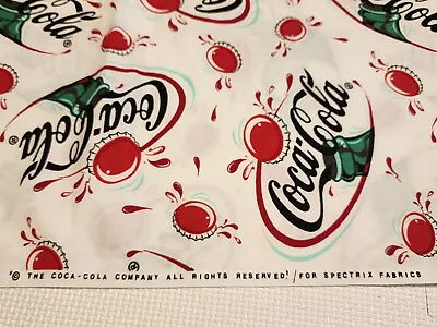 Coca Cola Retro Print Fabric For Quilts Aprons Etc. • $4.99