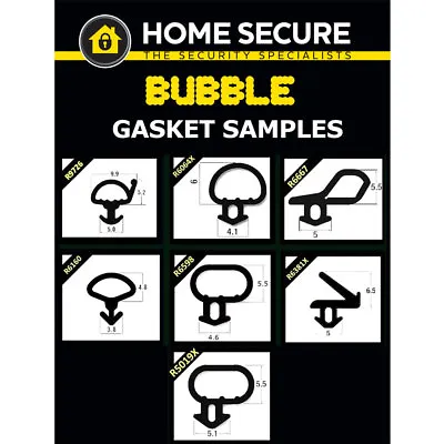 Bubble Gasket - Rubber Door And Window Seal Gasket Black UPVC Gasket Sample Pack • £2.99