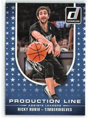 2014-15 Donruss Production Line Assists Ricky Rubio Minnesota Timberwolves #5 • $1.50