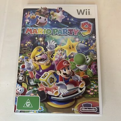 Mario Party 9 (Wii Game PAL) COMPLETE - VERY GOOD CONDITION Free Tracked Postage • $60