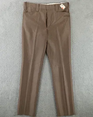 Niver Western Wear Mesquite Pants Men 38 Brown Pearl Snap Polyester Rodeo Cowboy • $49.99