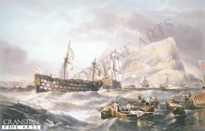 Horatio Nelson Naval Warfare Art Print Battle Of Trafalgar HMS Victory Gibraltar • £12