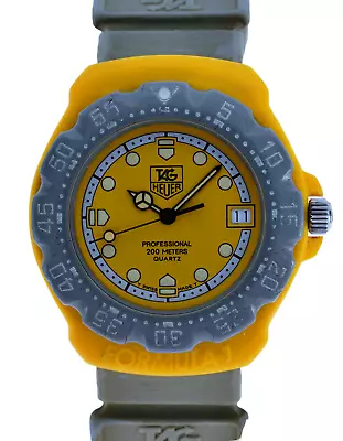 Men's Tag Heuer Formula 1 F1  Yellow/ Grey Professional 35mm Watch Ref 382.513/1 • $299.95