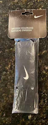 Nike Headband Athletic Sport Team Men’s Black 1sz Unisex Swoosh New In Package • $5.99